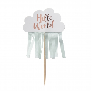 Cupcake Topper - Hello World